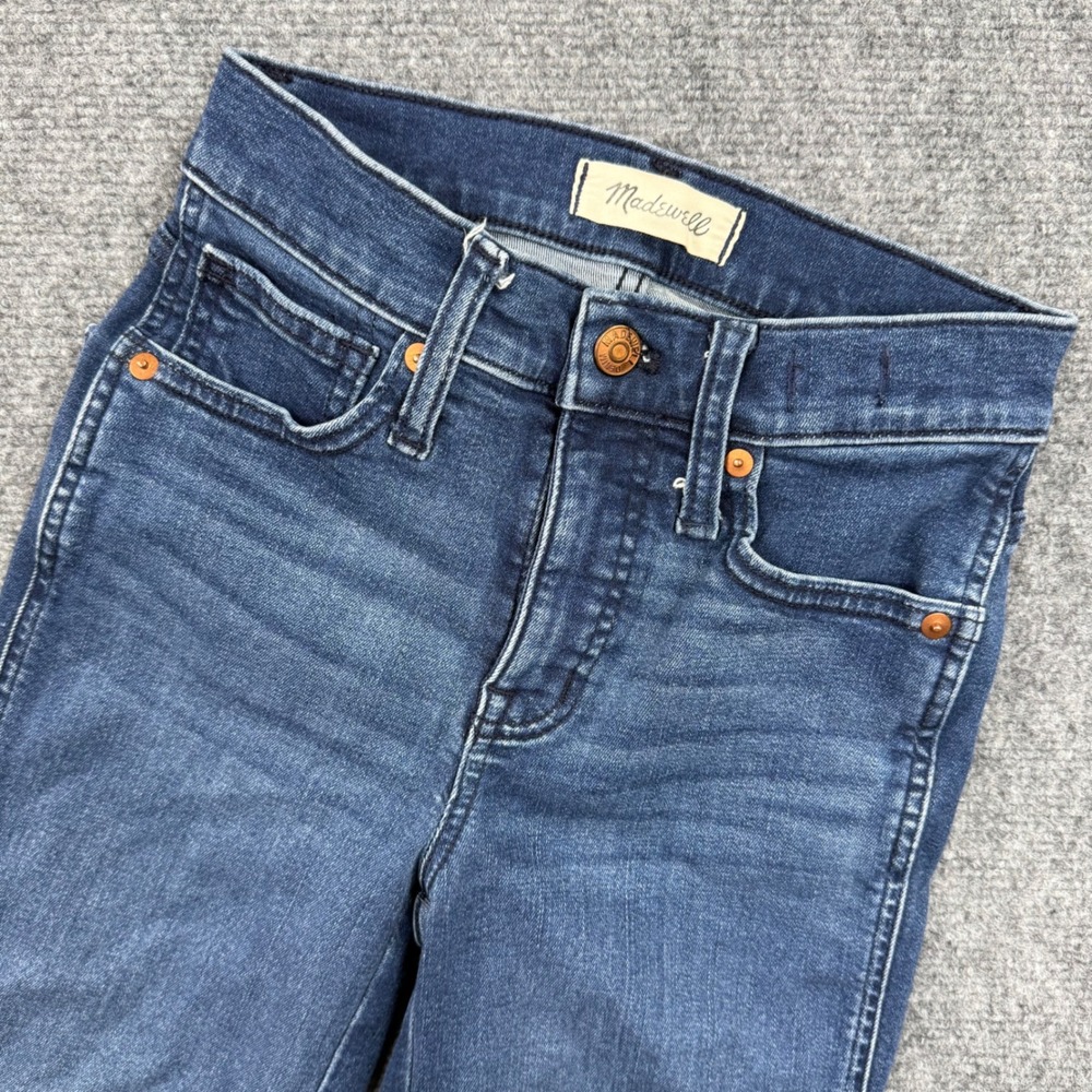 Madewell Mid Rise Stovepipe Jeans Womens Size 23 Dark Wash Denim